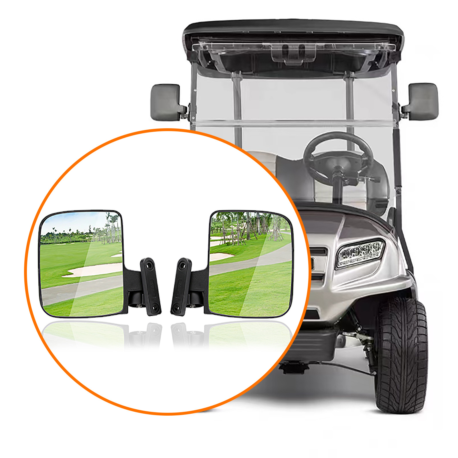 Golf Cart Side Rear View Mirror for Club Car EZGO Yamaha - 3