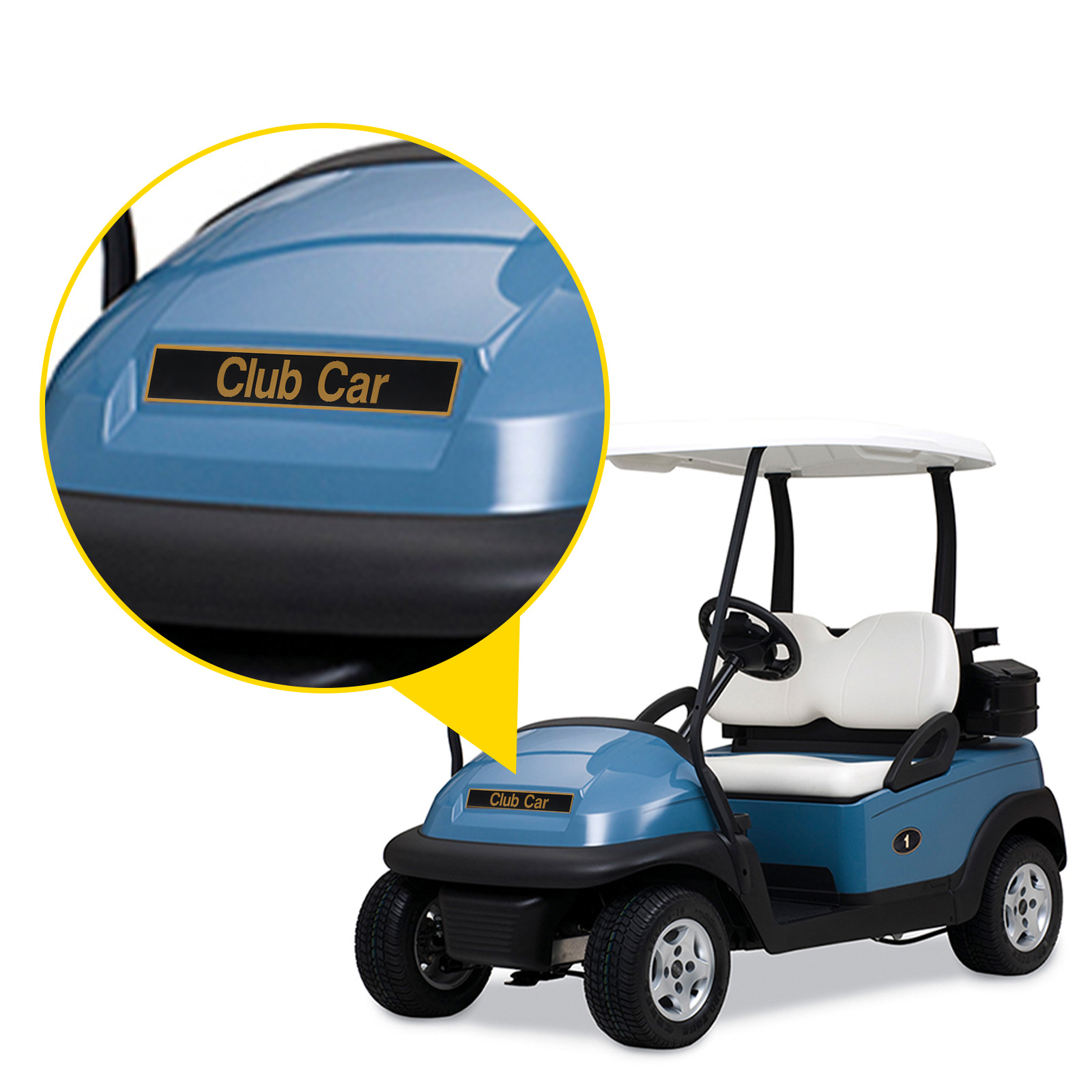 Club Car Front Cowl Logo Emblem Decal 102502601 - 2