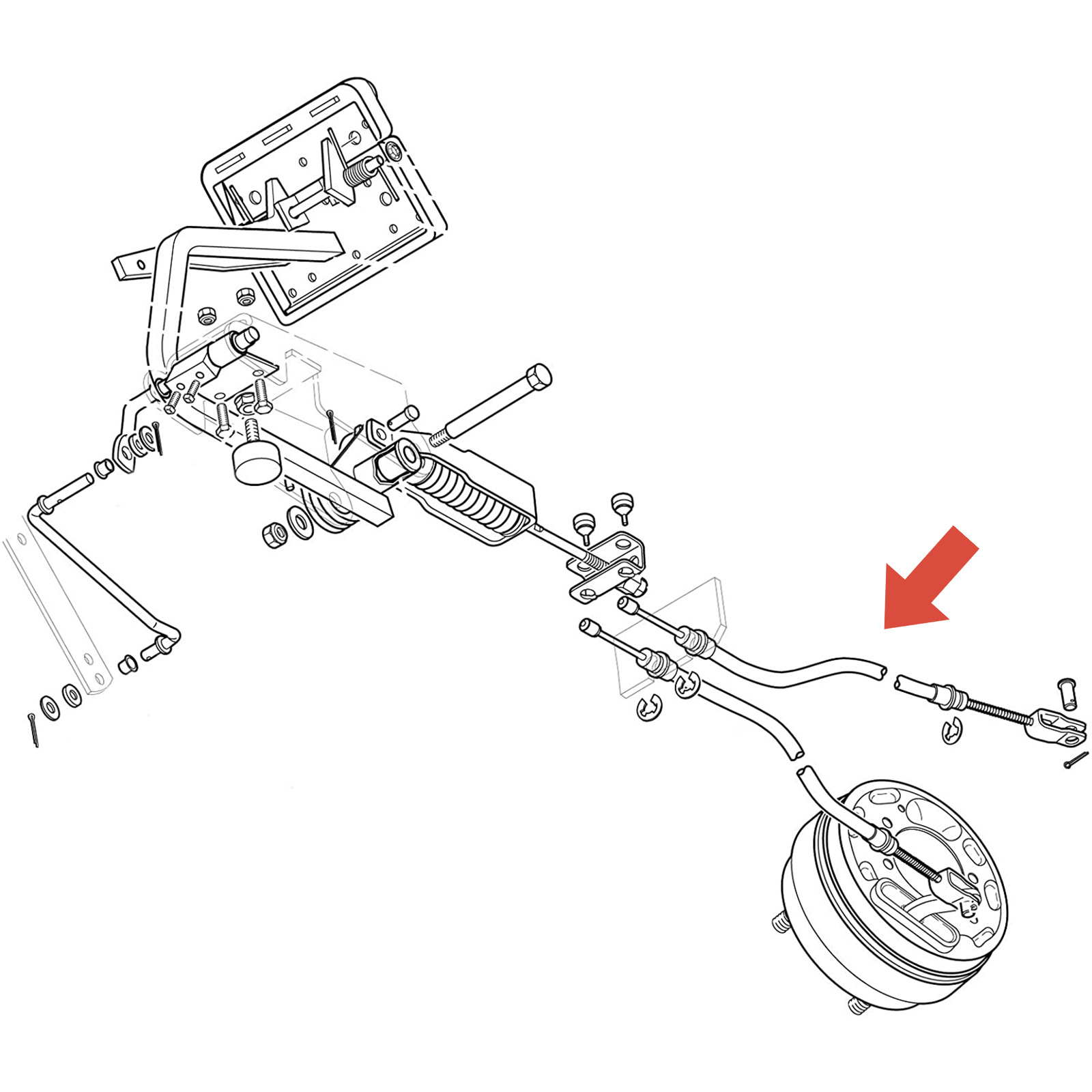 EZGO TXT Brake Cable Left and Right 2 Passenger 70969-G03 - 3