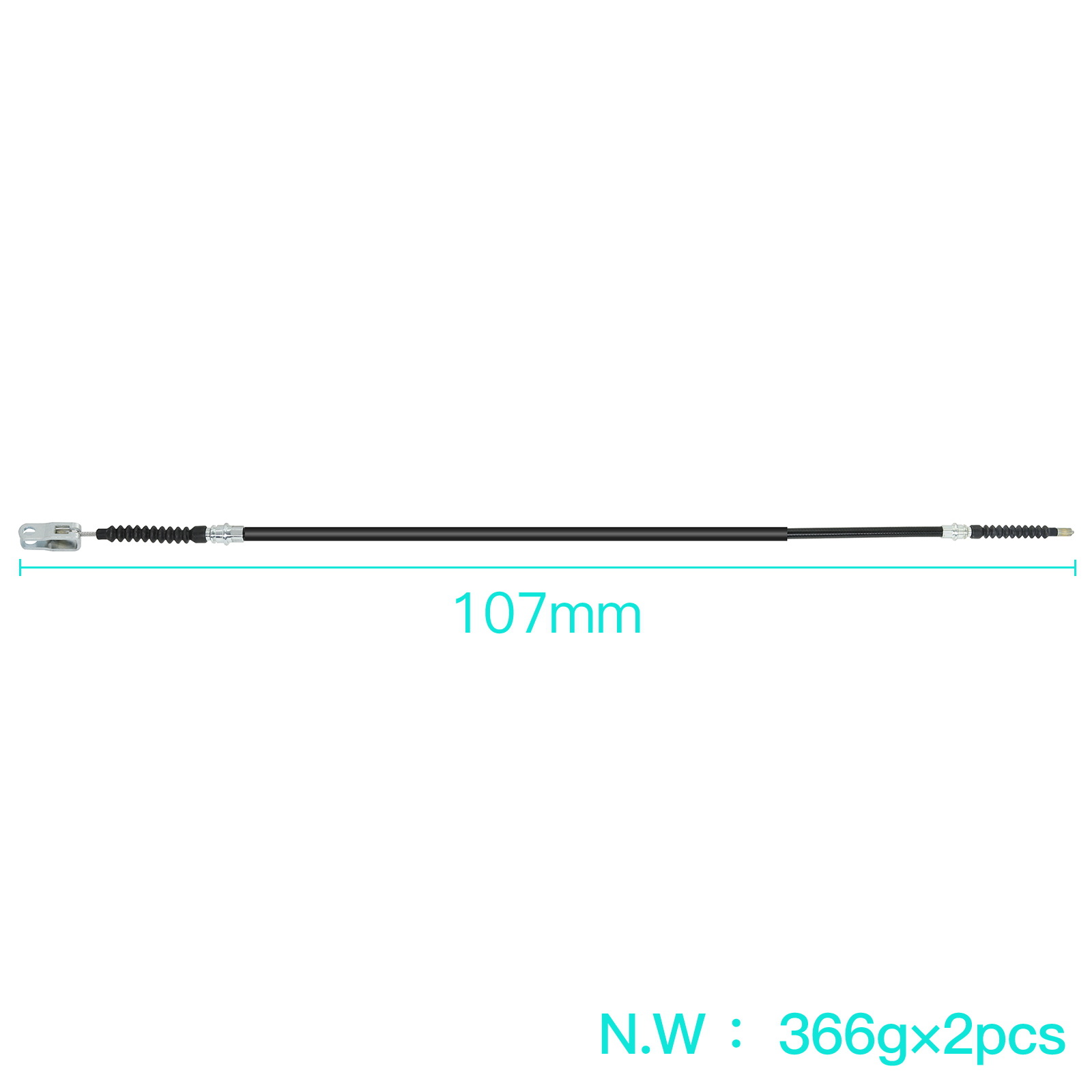 Club Car DS Stainless Steel Brake Cable 102022101 1019907 - 5