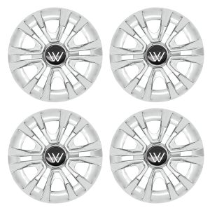 8 Inch Chrome Golf Cart Hub Caps Wheel Covers Set of 4 - 1