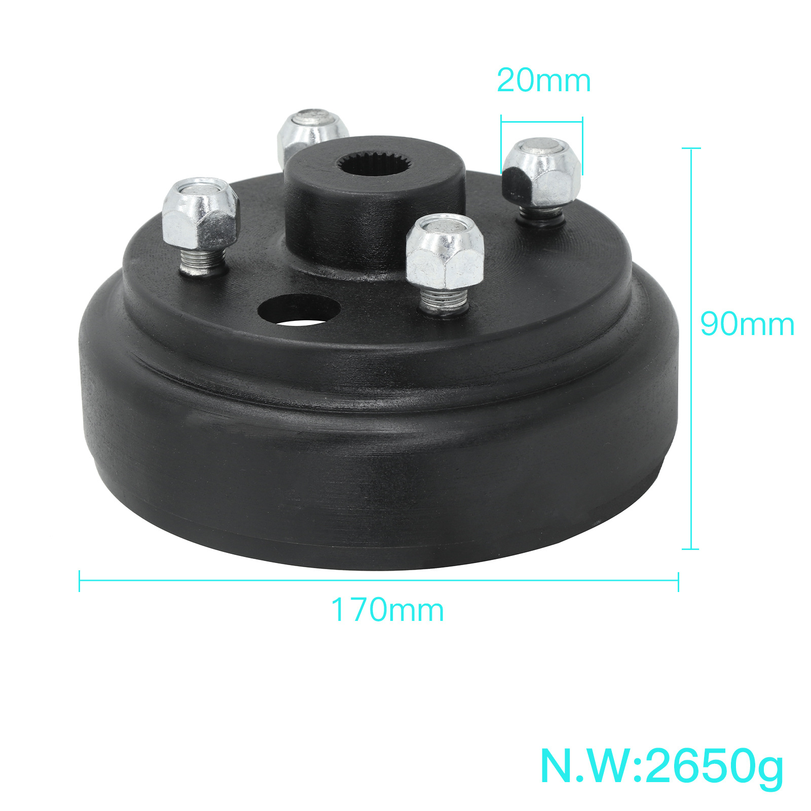 EZGO TXT 1982-Up Brake Drum 19186G1 Golf Cart - 1