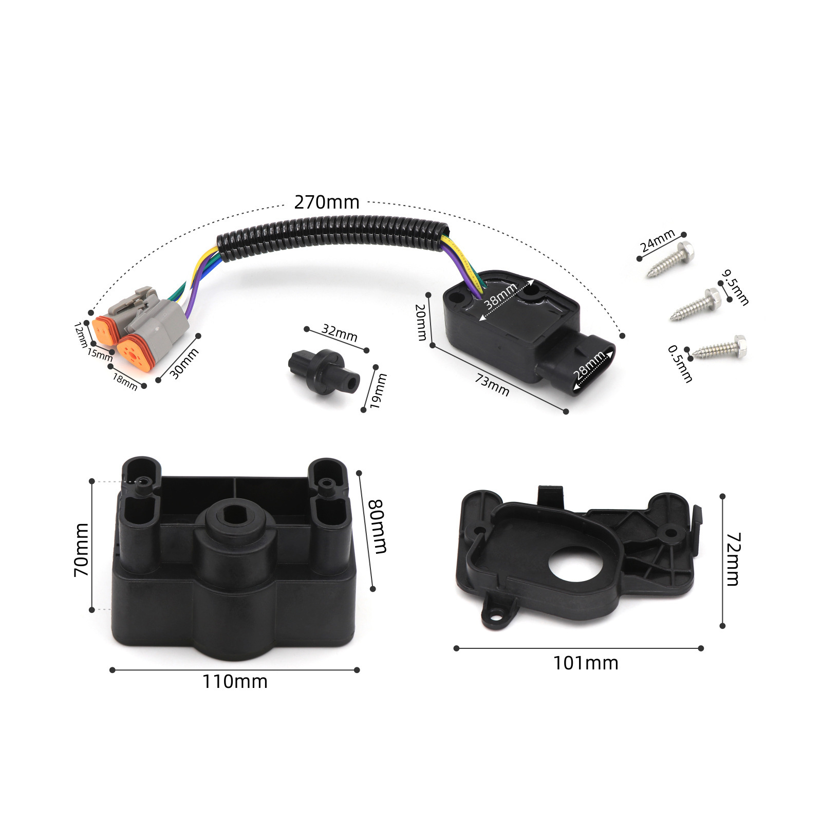 Club Car Precedent MCOR4 Accelerator Box Assembly 103683101 - 5