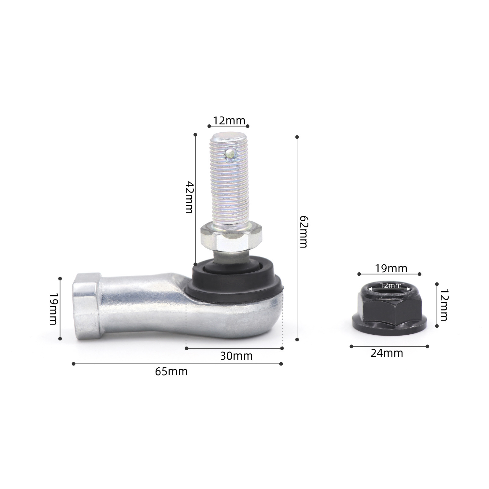 Yamaha Tie Rod End Ball Joint JU0-F3841-00 - 4