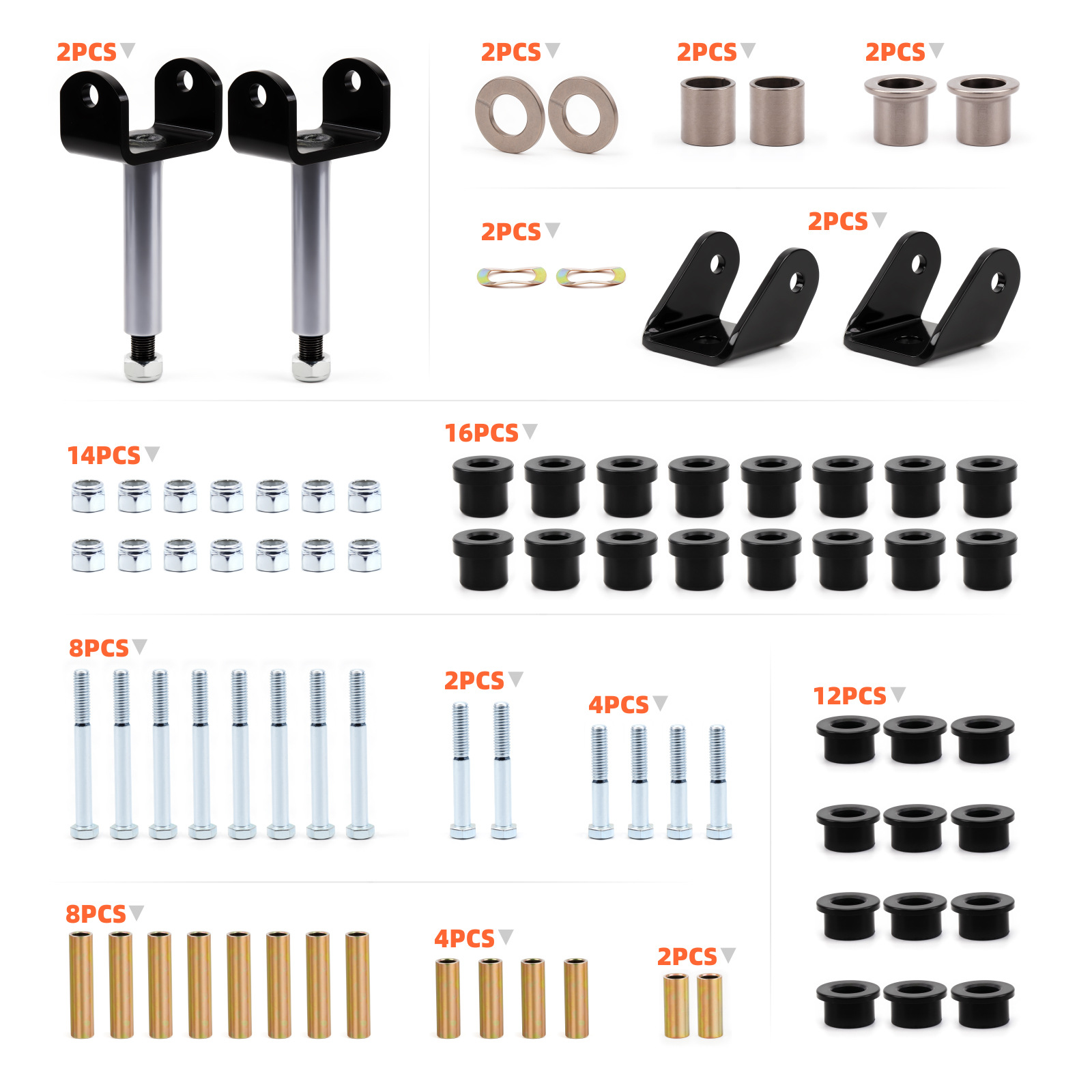 Club Car DS Front Rear Bushing Kit 1016386 1016346 - 2