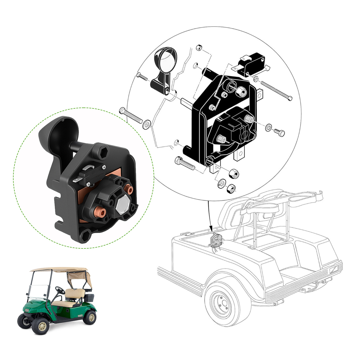 Club Car DS 36V Forward Reverse Switch 101753003 - 5